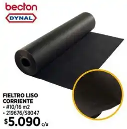 Construmart Dynal becton fieltro liso corriente oferta