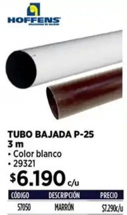 Construmart Hoffens tubo bajada P-25 oferta