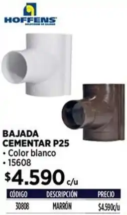 Construmart Hoffens bajada cementar p25 oferta