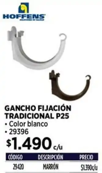 Construmart Hoffens gancho fijación tradicional P25 oferta