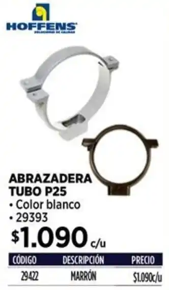 Construmart Hoffens abrazadera tubo P25 oferta