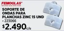Construmart Femoglas soporte de ondas para planchas zinc oferta