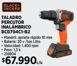 Construmart Black+ decker taladro percutor inalámbrico oferta