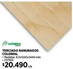 Construmart Leonera terciado ranurados colonial oferta