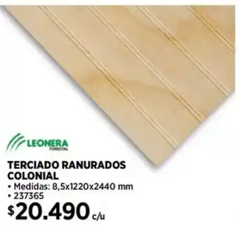 Construmart Leonera terciado ranurados colonial oferta