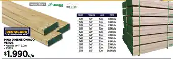 Construmart Leonera pino dimensionado verde oferta