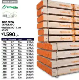 Construmart Leonera pino seco cepillado oferta