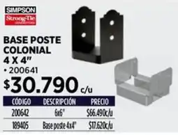 Construmart Base poste colonial oferta