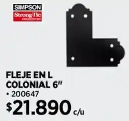 Construmart Simpson fleje en L colonial 6" oferta