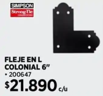 Construmart Simpson fleje en L colonial 6" oferta