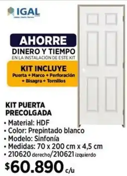 Construmart Igal kit puerta precolgada oferta