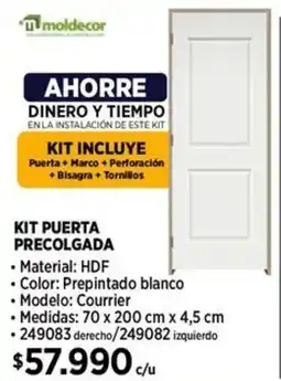 Construmart Moldecor kit puerta precolgada oferta
