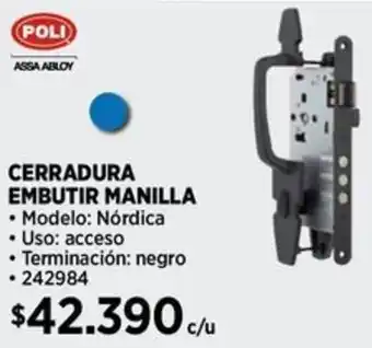 Construmart Poli cerradura embutir manilla oferta