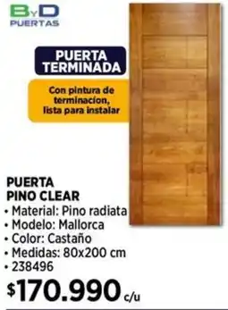 Construmart Byd puertas puerta pino clear oferta