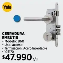 Construmart Yale cerradura embutir oferta