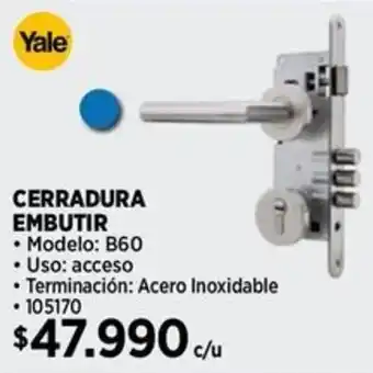 Construmart Yale cerradura embutir oferta