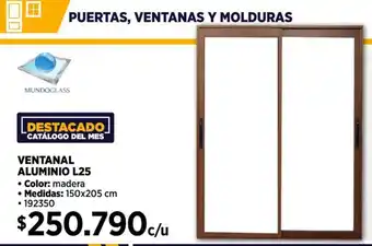 Construmart Ventanal aluminio L25 oferta
