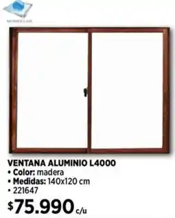 Construmart Ventana aluminio L4000 oferta