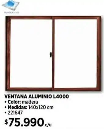 Construmart Ventana aluminio L4000 oferta