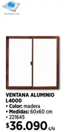 Construmart Ventana aluminio L4000 oferta