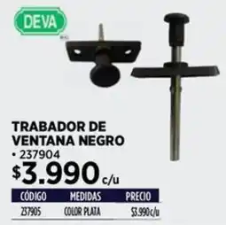Construmart Deva trabador de ventana negro oferta