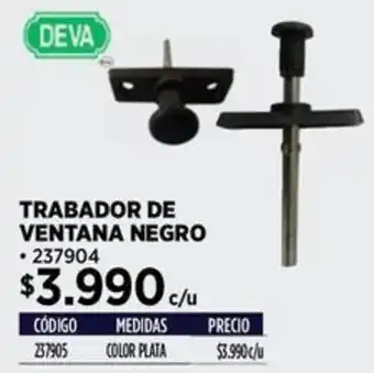 Construmart Deva trabador de ventana negro oferta