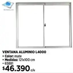 Construmart VENTANA ALUMINIO L4000 oferta