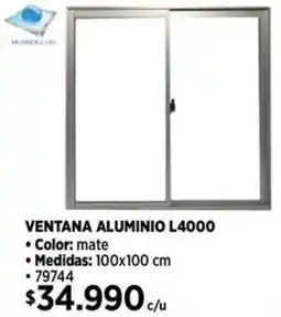 Construmart Ventana aluminio L4000 oferta