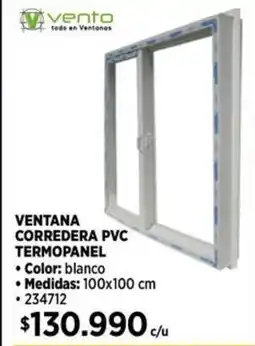 Construmart Ventana corredera pvc termopanel oferta