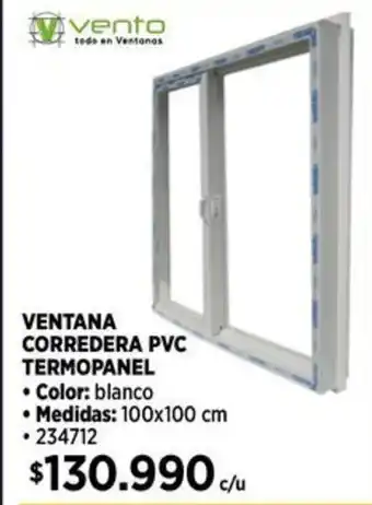 Construmart Ventana corredera pvc termopanel oferta