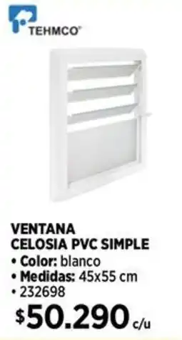 Construmart Tehmco ventana celosia pvc simple oferta