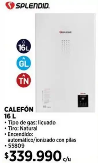 Construmart Splendid calefón oferta