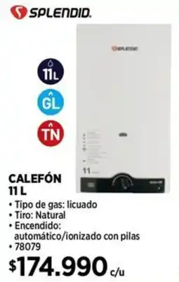 Construmart Splendid calefón oferta