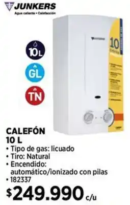 Construmart Junkers calefón oferta