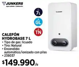 Construmart Junkers calefón hydrobase oferta