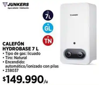 Construmart Junkers calefón hydrobase oferta