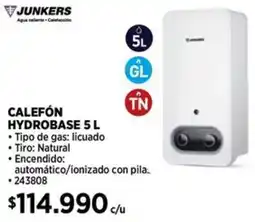 Construmart Junkers calefón hydrobase oferta