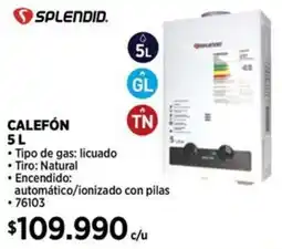 Construmart Splendid calefón oferta