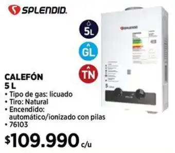 Construmart Splendid calefón oferta