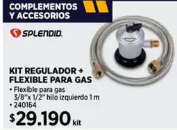 Construmart Splendid kit regulador + flexible para gas oferta