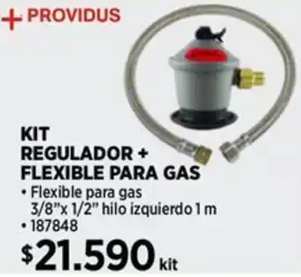 Construmart +providus kit regulador + flexible para gas oferta