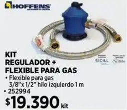 Construmart Hoffens kit regulador + flexible para gas oferta