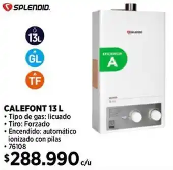 Construmart Splendid calefont oferta