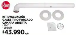 Construmart Rheem kit evacuación gases tiro forzado camara abierta oferta