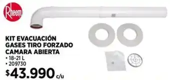 Construmart Rheem kit evacuación gases tiro forzado camara abierta oferta