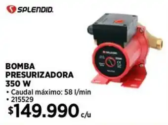 Construmart Splendid bomba presurizadora oferta