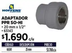 Construmart Hoffens adaptador ppr so-hi oferta