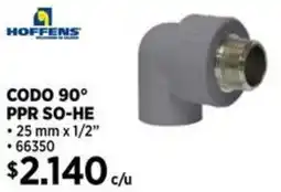 Construmart Hoffens codo 90° ppr so-he oferta