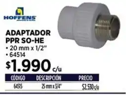 Construmart Hoffens adaptador ppr so-he oferta