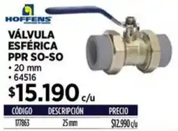 Construmart Hoffens válvula esférica ppr so-so oferta